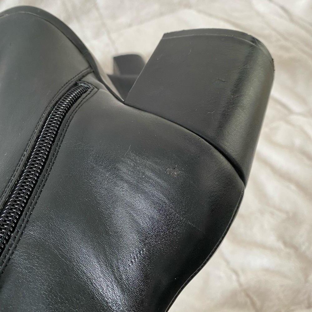 Black Leather Ankle Booties - Picture 6 of 7